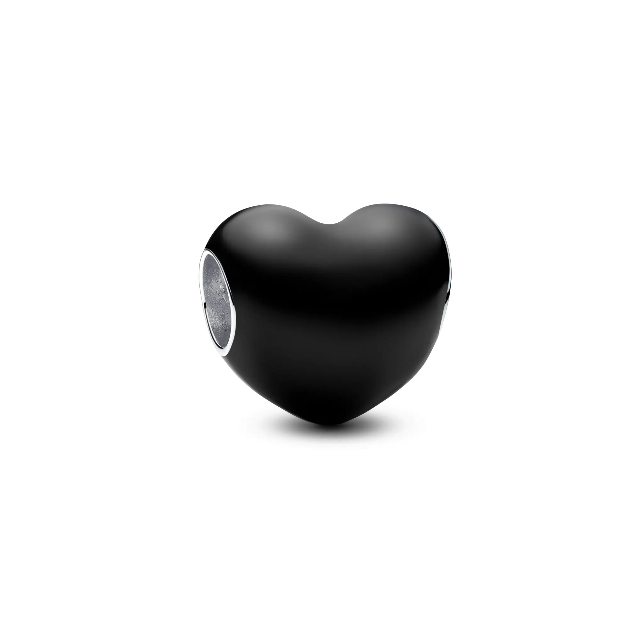 Pandora Black Heart Shape Pendant Charm, 793337C04, Fashion Accessories Charms & Pendants, Exquisite Trendy Pendant