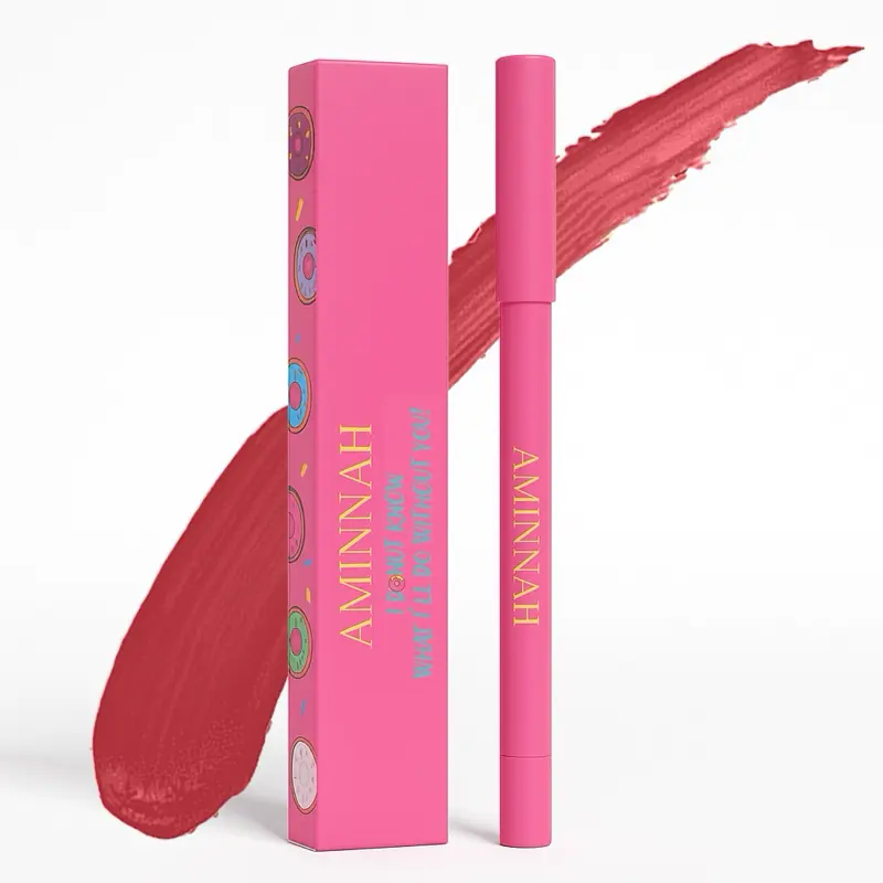 AMINNAH IPSYS Featured Rose Lip Liners, Creamy Makeup with Coconut Oil for Intense Color Payoff, Shades Hot Rose & Nude Rose, Cosmetic