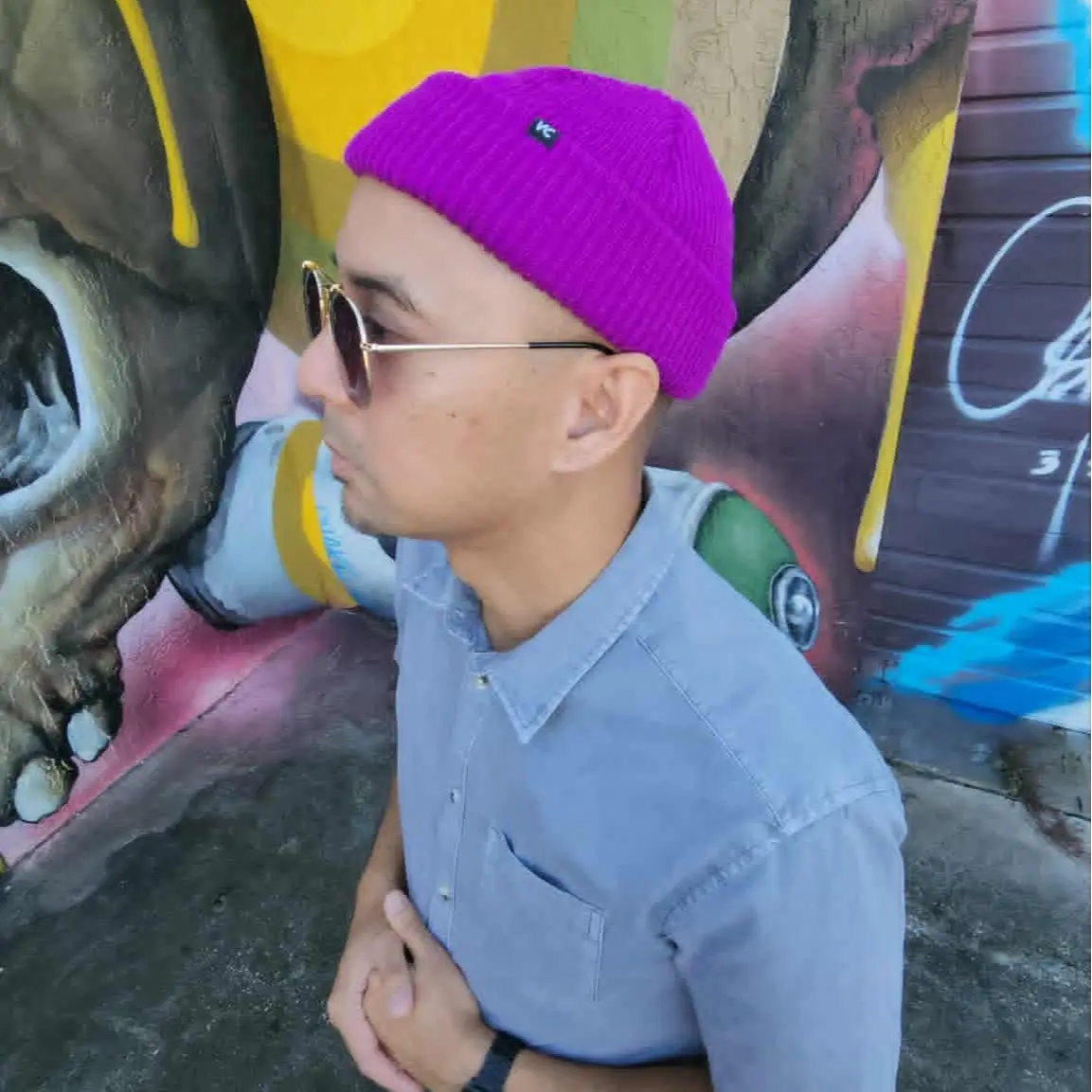 VC Neon Mini Fisherman Beanies - Bold Solid Color Beanies for Small / Medium Head Sizes Stretchy Fit