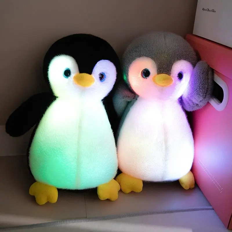 2Sizes LED Penguin Plush Toys, 1 Count Glow In The Dark Penguin Toys Glowing Stuffed Animal Kawaii Stuffed Animals Kawaii Penguin Plushies Gift For Birthday, Stuffed Animal Gifts, Gift for Her, Girl's Gift, Stocking Stuffers