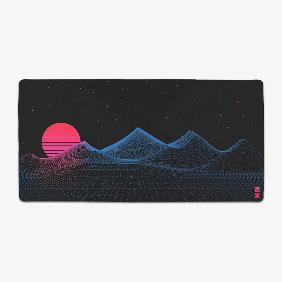 Vaporwave Mountains Extended Mousepad, Mouse Mat, Gaming Mousepad with Polyester Top, Anti-Drift Mouse Pads for Precise Move