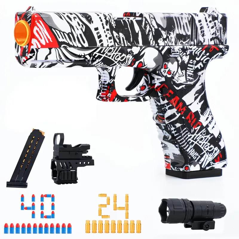 2in1 Softball & Gel Beads Toy Gun (Gel Beads not Included)- Indoor and Outdoor Personal Team Shooting Game Toy Gun for Boys and Girls Ages 3+ Toy Christmas,Holiday,Birthday Gifts!