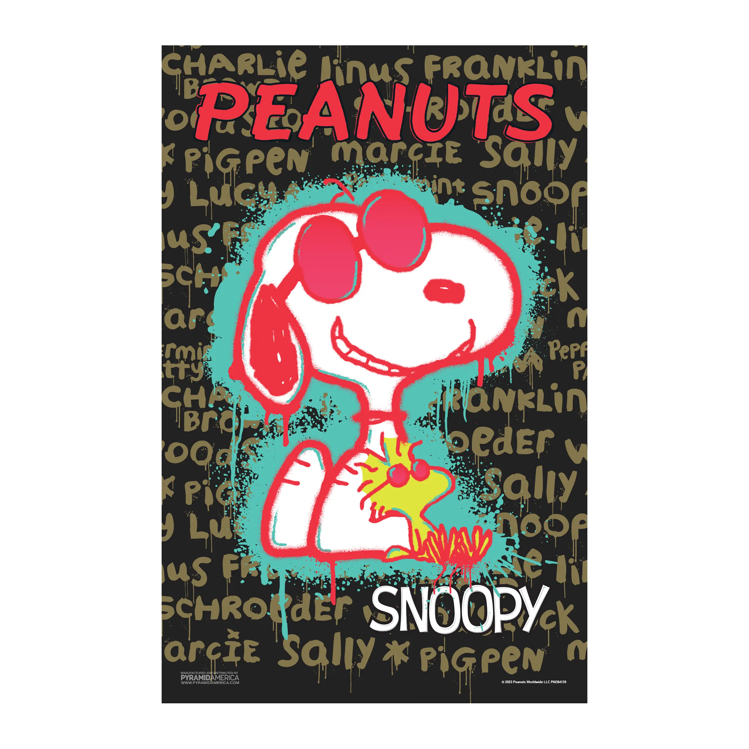 Peanuts - Snoopy & Woodstock Graffiti - 11x17 Poster