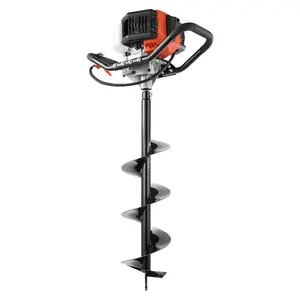 VEVOR Post Hole Digger, TikTokShopBlackFriday, 43cc 1250W Auger Post Hole digger, Gas Powered Earth Digger with 8" Earth Auger Drill Bit, 30 inch Long Alloy Steel Auger, for Farmland, Garden and Plant, EPA certification