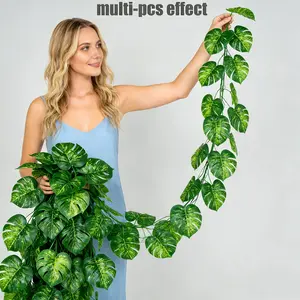 4pcs Set - 70.87 Inches Realistic High-Quality Monstera Leaf Vine - Lifelike Artificial Plants for Home Decor, Suitable for Valentine'S Day, Thanksgiving, And Easter Decorations | Ideal for Indoor/Outdoor Use on Stairs, Walls