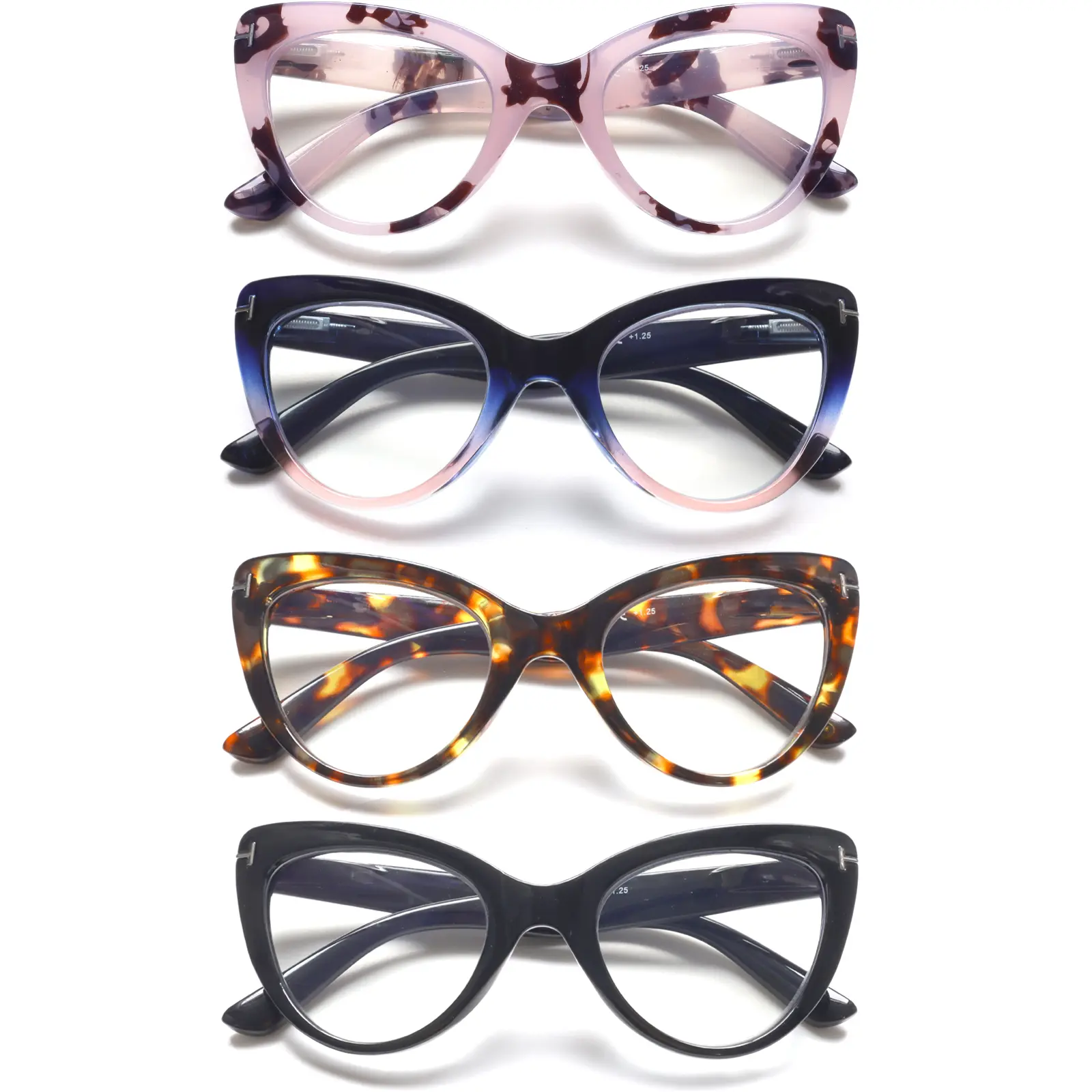 ZOECENT Women's & Male Girl's Full Rim Reading Glasses - High Quality Eyewear with Cat-Eye Frames, Blue Light Protection, Comfortable Spring Hinges, Quality Eyeglasses, Unisex