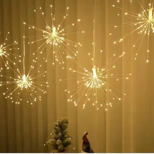 Remote-controlled firework lights, LED string lights, indoor and outdoor waterproof decorative hanging lights, suspended firework lights