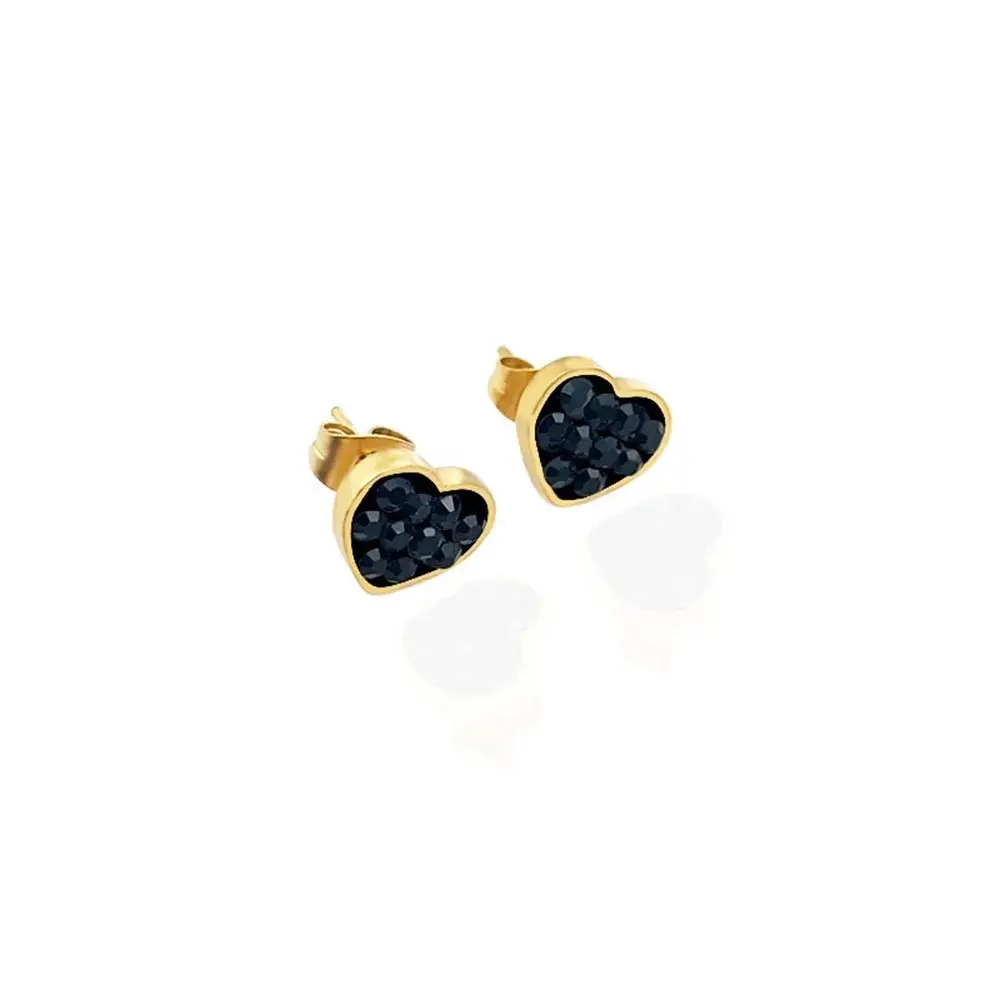 Black gold heart earrings Black gold heart earrings