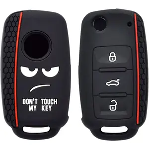 Car Key Case, Silicone Car Key Cover, Car Key Protector, Key Case for Volkswagen Beetle CC Eos Jetta Golf Skoda Octavia Passat Bora Transporter T5