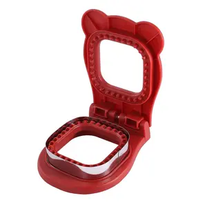 Sandwich Cutter and Sealer, Uncrustable Sandwich Maker for Making Lunchtime EasierSquare Sandwich Uncrustable Cutter for Kids Breakfast and Lunches (Square RED)