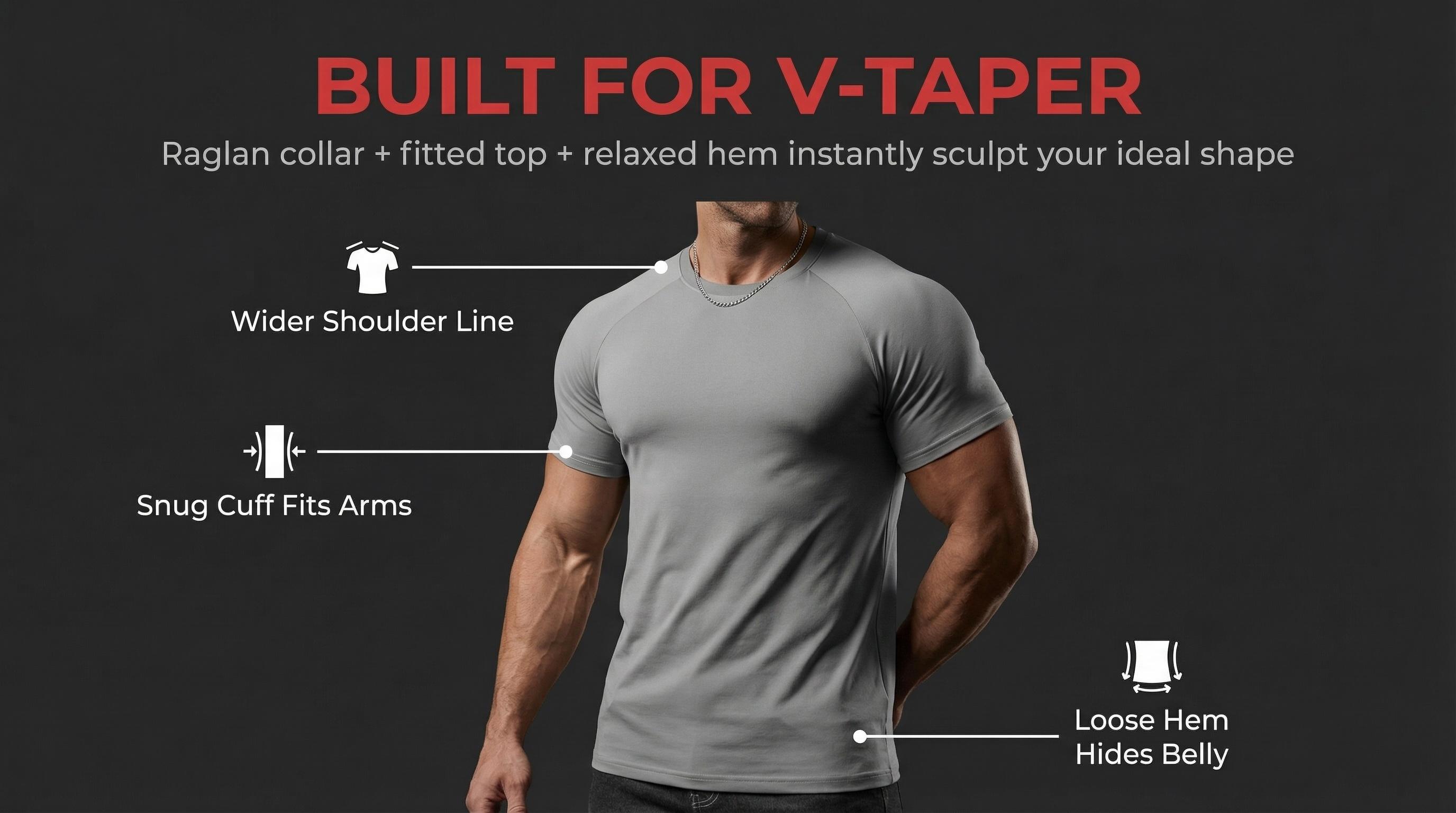 STREVATE Men's Raglan Sleeve Tee, Athletic Tapered Fit, Arm-Enhancing Sleeves, Menswear Wrinkle-Resistant Stretch Fabric Gym Workout T-Shirt Fitness Running Tops STREVATE Men's Raglan Sleeve Tee, Athletic Tapered Fit, Arm-Enhancing Sleeves, Menswear Wrinkle-Resistant Stretch Fabric Gym Workout T-Shirt Fitness Running Tops