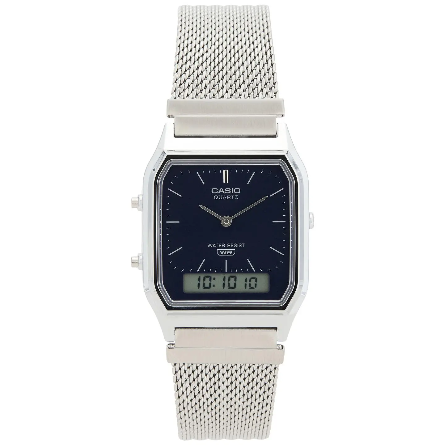 Casio AQ230 Series Watch in Silver & Navy Casio AQ230 Series Watch in Silver & Navy