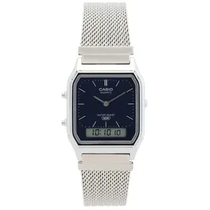 Casio AQ230 Series Watch in Silver & Navy