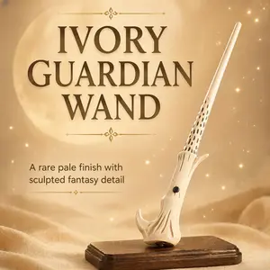 16.54 Inches Large Bore Resin Wizard Wand Toy, Detailed Carved Fantasy Hobby Collectible, Fun Roleplay Accessory for Kids & Adults, Halloween Cosplay Party Stage Prop, Ideal Gift forEnthusiasts with Abundant Interactive Play Value