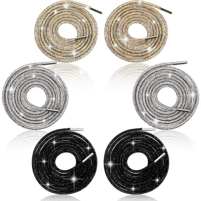 Crystal Shiny Rhinestone Glitter Shoe Laces Rope for Sneakers Hoodies Sweatpants Trunks Bags Daily Fashion Replacement Supplies diy canvas Shoelaces Footwear Walking
