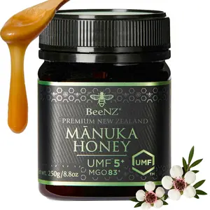 BeeNZ Raw Manuka UMF5+ (MGO 83+) Honey - Pure New Zealand Manuka Honey, No Sugar Added, Natural Sweetener & Superfood for Wellness, Immunity Support - Mild Earthy Mineral Flavor - Syrup - Healthy