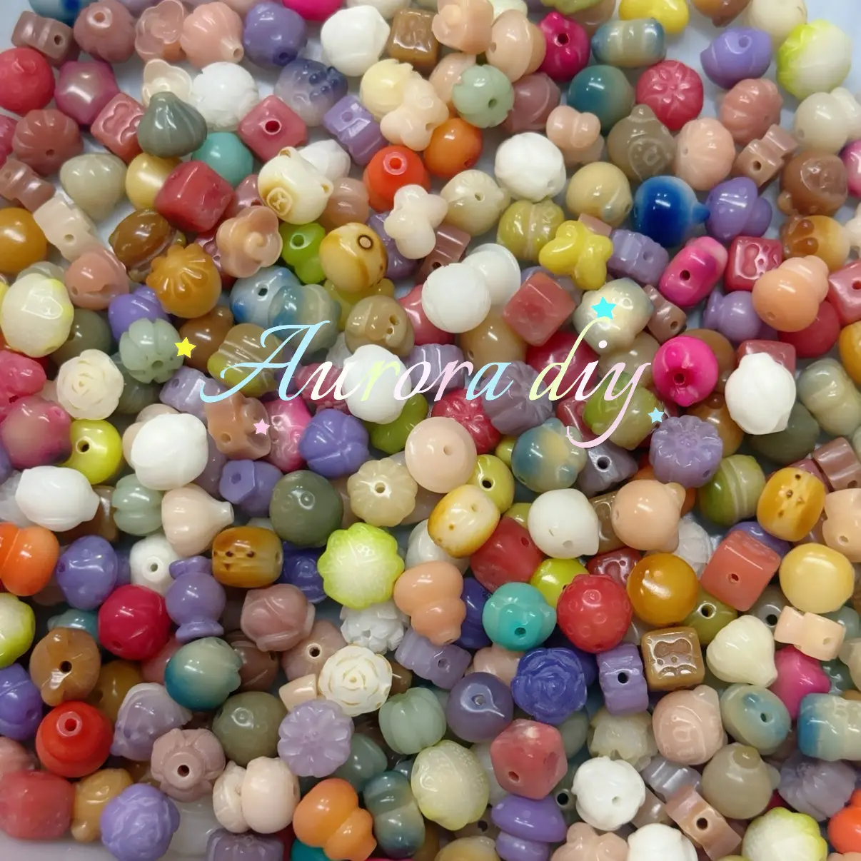 (C35)chaotic carving beads mix*25