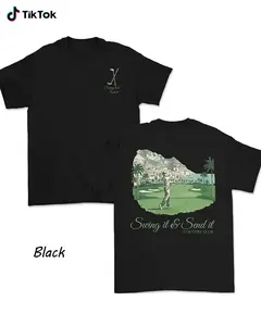 Swing It & Send It Country Club Shirt For Men - For Women, Funny Golf Sweatshirt, Golf Lover Gift Hoodie, Casual Cotton Top