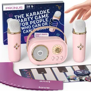 PRUNUS C20-KG Family Karaoke Board Game with C20 Karaoke Speaker Set, hilarious music games with 120 word cards for game nights and birthday parties, ages 8+ (2–8 players)