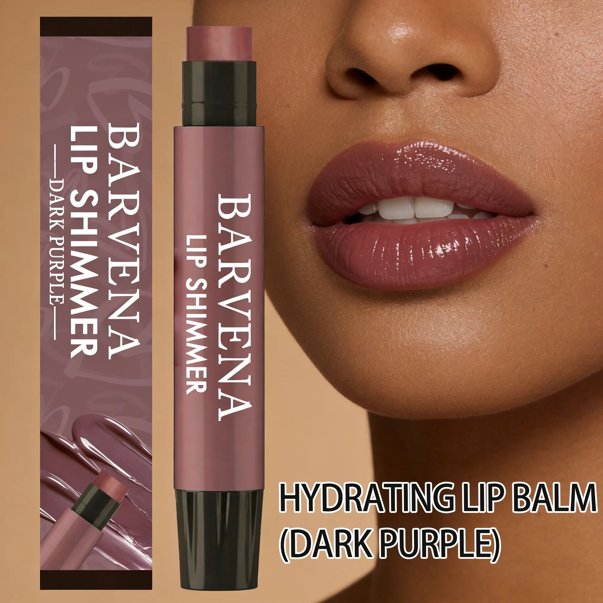 Moisturizing Lip Balm (dark ), Hydrating, Hydrate, Glossy Balm Finish, Multi-Color Moisturizer, Moisture, Long-Lasting Hydration, Portable Daily Lip Care, Best Gift, 24-Hour Durability, Glossy Juicy Lip