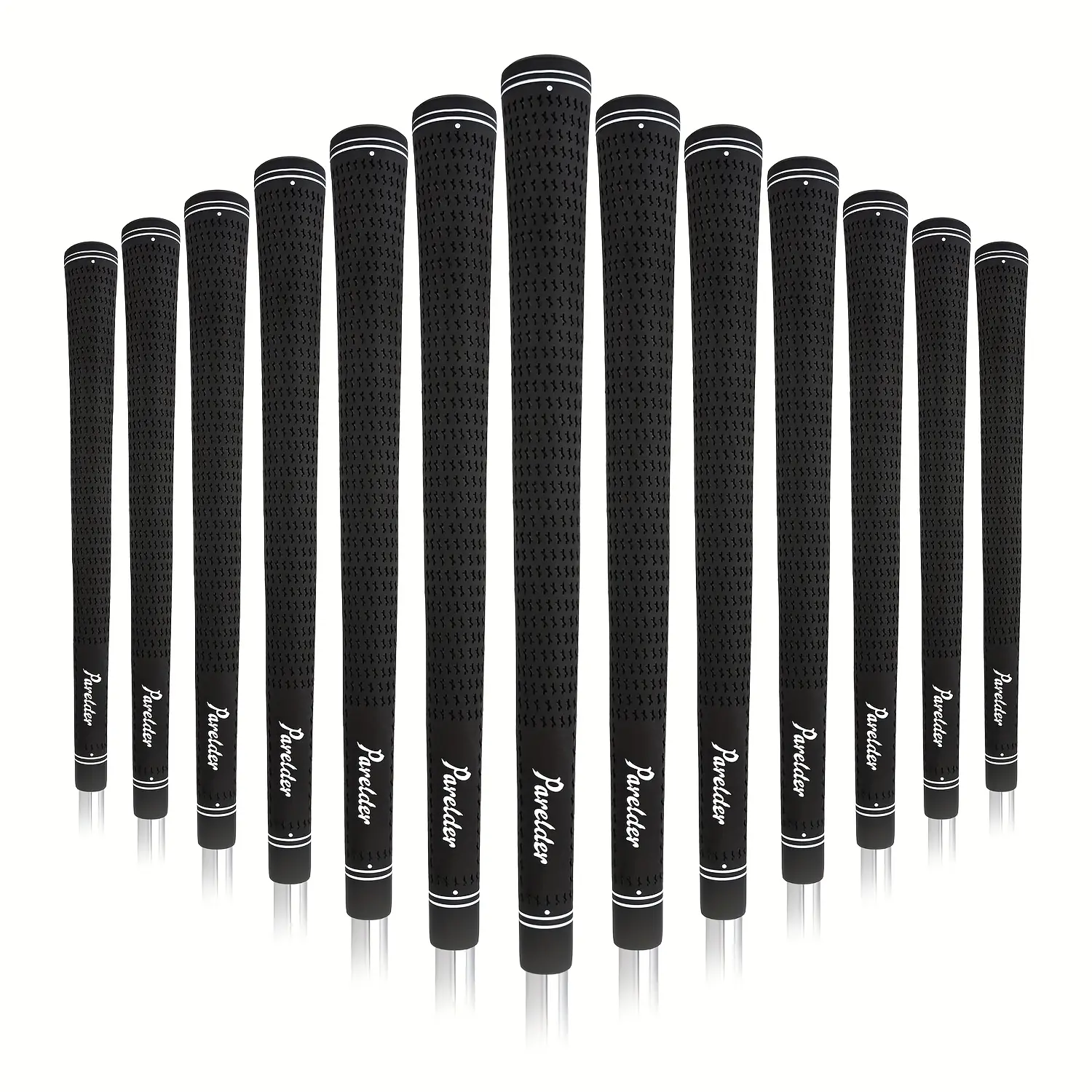 WUDAY 13pcs Black Golf Grip Slip Resistant Cushioned Comfort Incredible Moisture Absorption Shock Absorption Effect - Rubber professional club grip Non-Slip Jumbo Soft golf accessories natural rubber durable anti-slip design sohochic