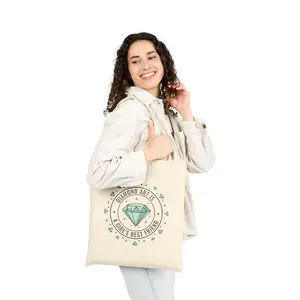 Diamond Art Is A Girl's Best Friend Tote Bag | Canvas Shopping Bag