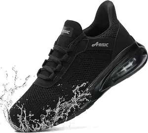 Non Slip Work Shoes Women, Black Work Shoes for Women, Comfortable Chef Shoes, Easy to Wear, Water-Resistant, Lightweight Walking Sneakers, Ideal for Athletic Food Service Shoe