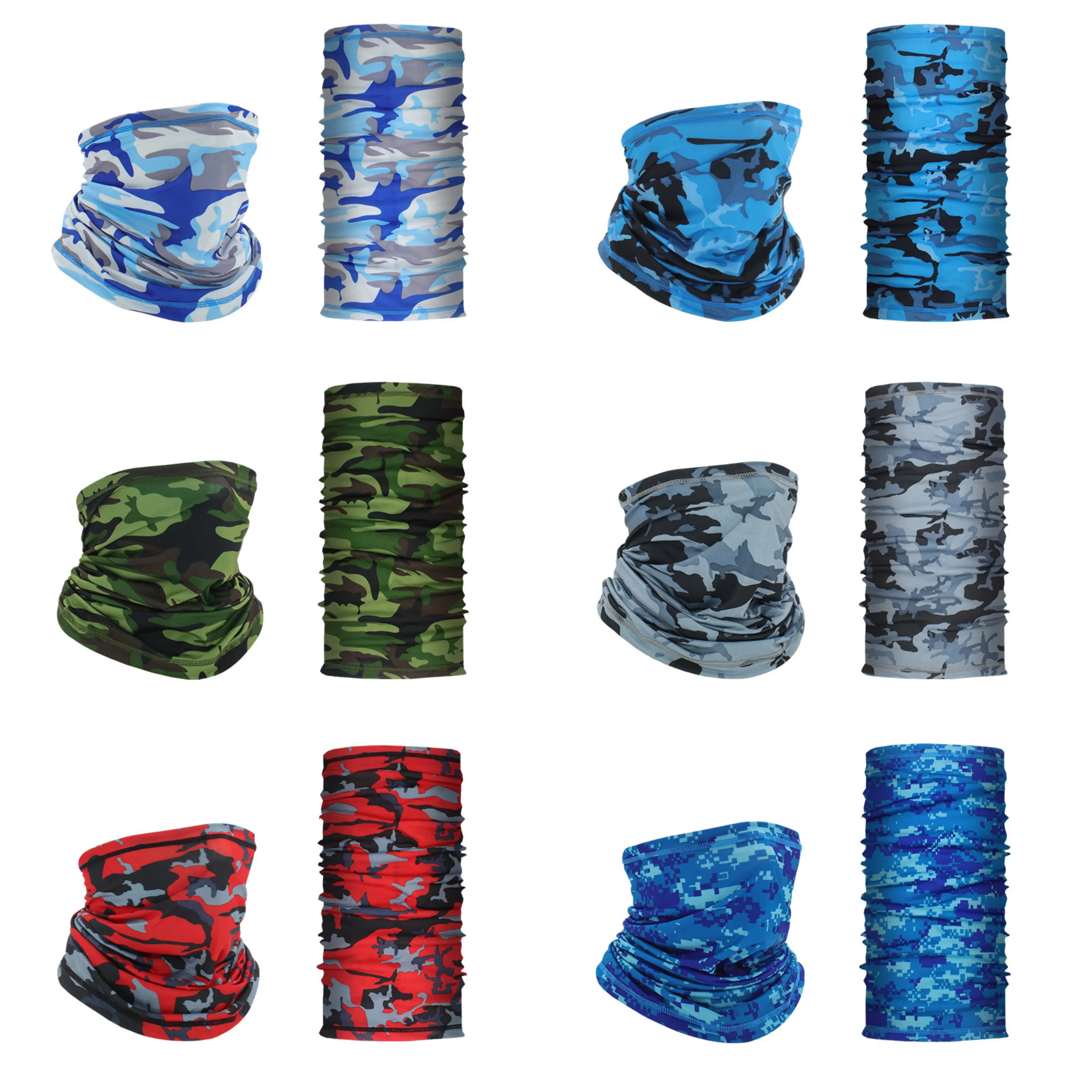Solid Ice Silk Neck Gaiter Face Mask for Men & Women - Cooling, Breathable Bandana with UV Sun Protection for Fishing & Hiking, Neck Gaiter Masks, Polyester, Face Masks