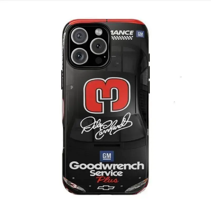 Dale Earnhardt Chevrolet Monte Carlo NASCAR Phone Case Model 03 Goodwrench Service Plus Racing Spirit Protective Cover, Dual Layer Shock Absorbent Protective Cover Suitable for iPhone 17-11 Pro Max/Plus and  Samsung Galaxy S23-25