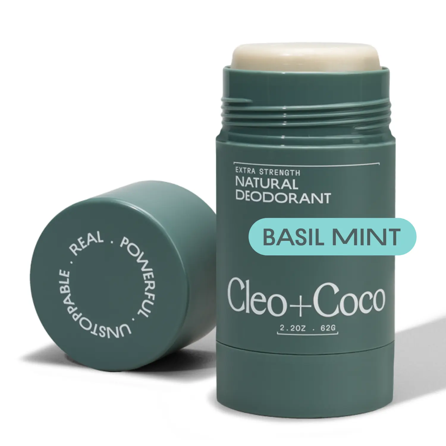 Cleo+Coco Natural Gentle Deodorant - Basil Mint Scent, Body Care Single Item, 2.2 oz