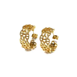 The PAV Golden Aura Huggie Earrings
