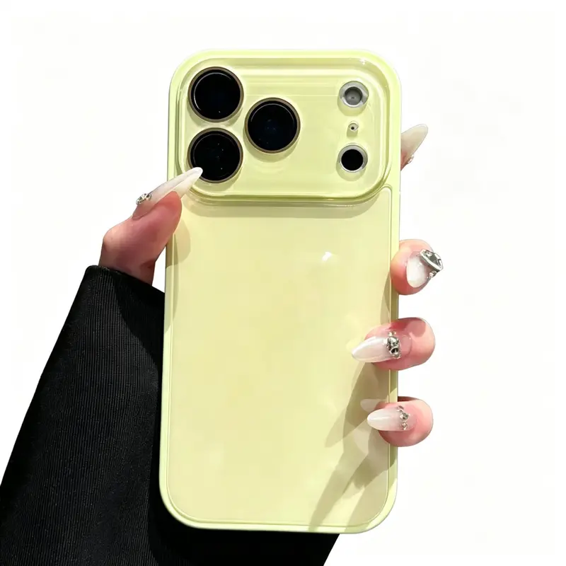 Cute Minimalist Pink & White PC+TPU Hybrid Cellphone Case for iPhone 17/16/15/14/13 Air-Pro-Pro Max, 16/15/14 Plus - Fresh Candy Color Series - Soft TPU Bumper + Hard PC Back - Full Cover Lens Protection - Shockproof Couple Accessory, Iphone 16 Plus