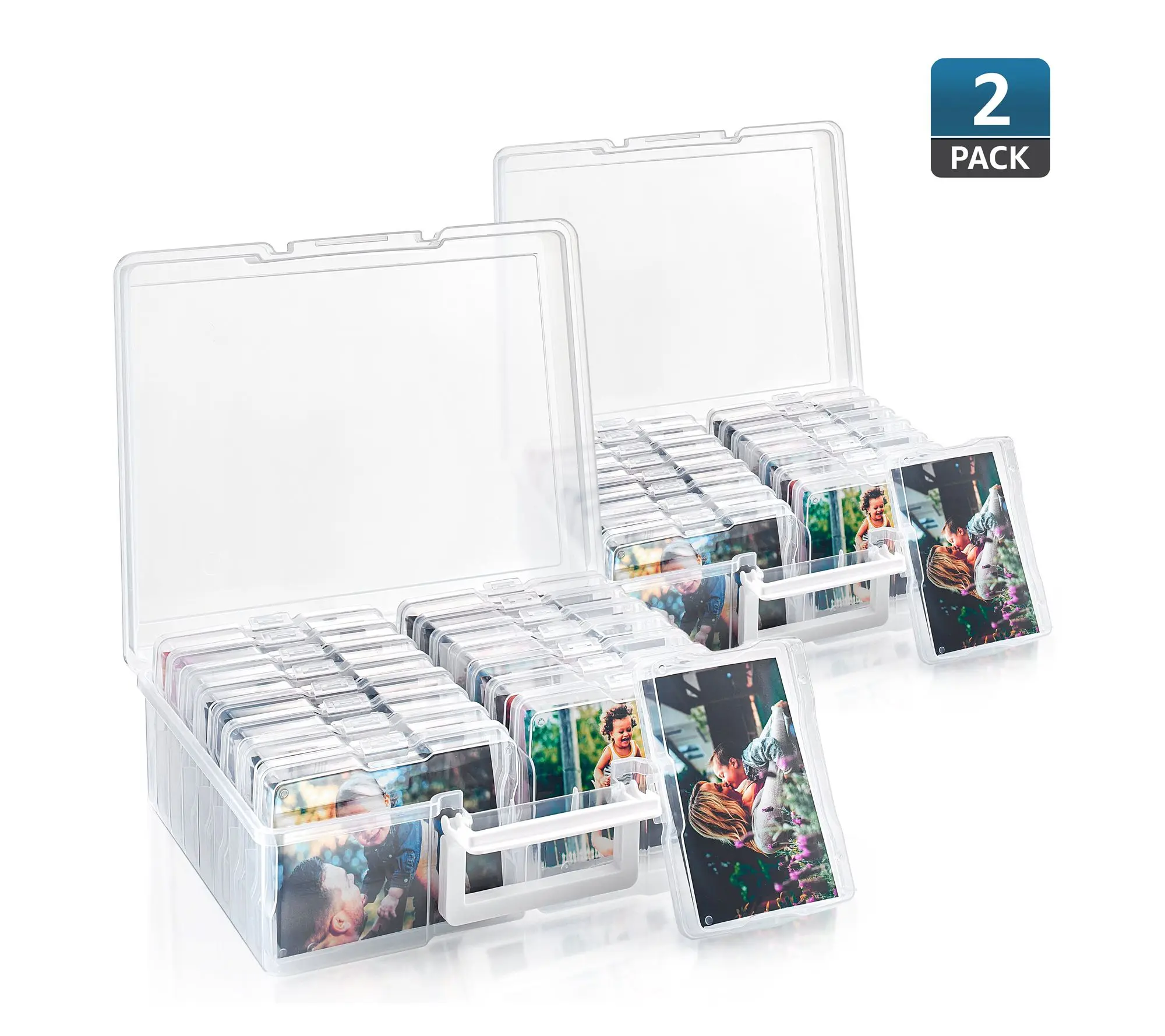 Sorbus Clear Box with 16 Cases Storage Organizers - 2 PK