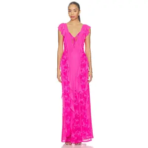 AFRM Trista Dress in Brilliant Pink