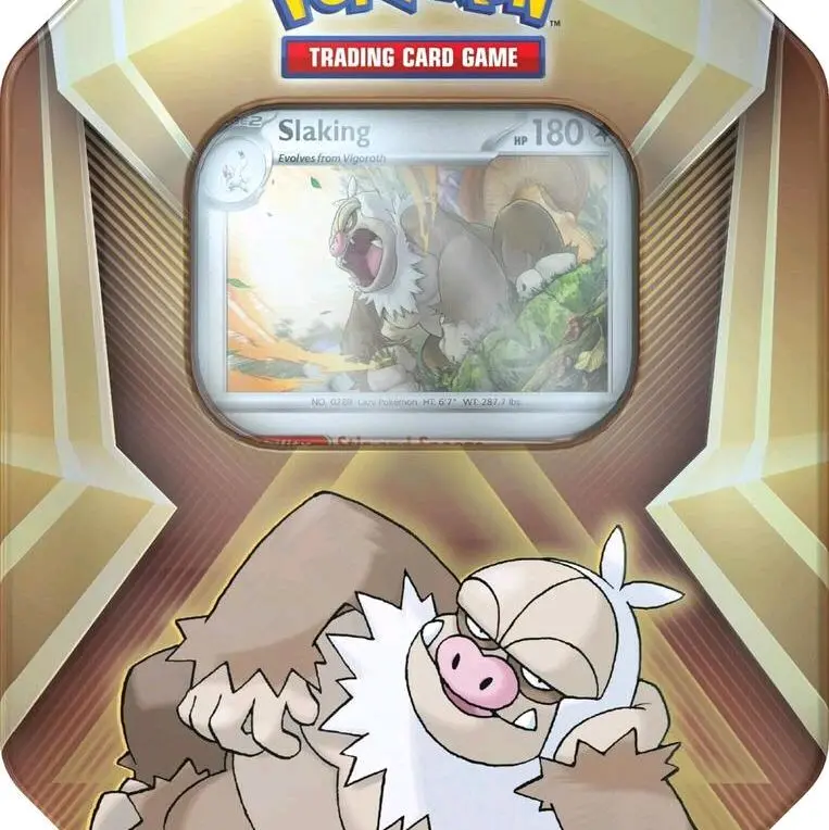 Slaking Pokemon Tin (3 Booster Packs) - TikTok Shop