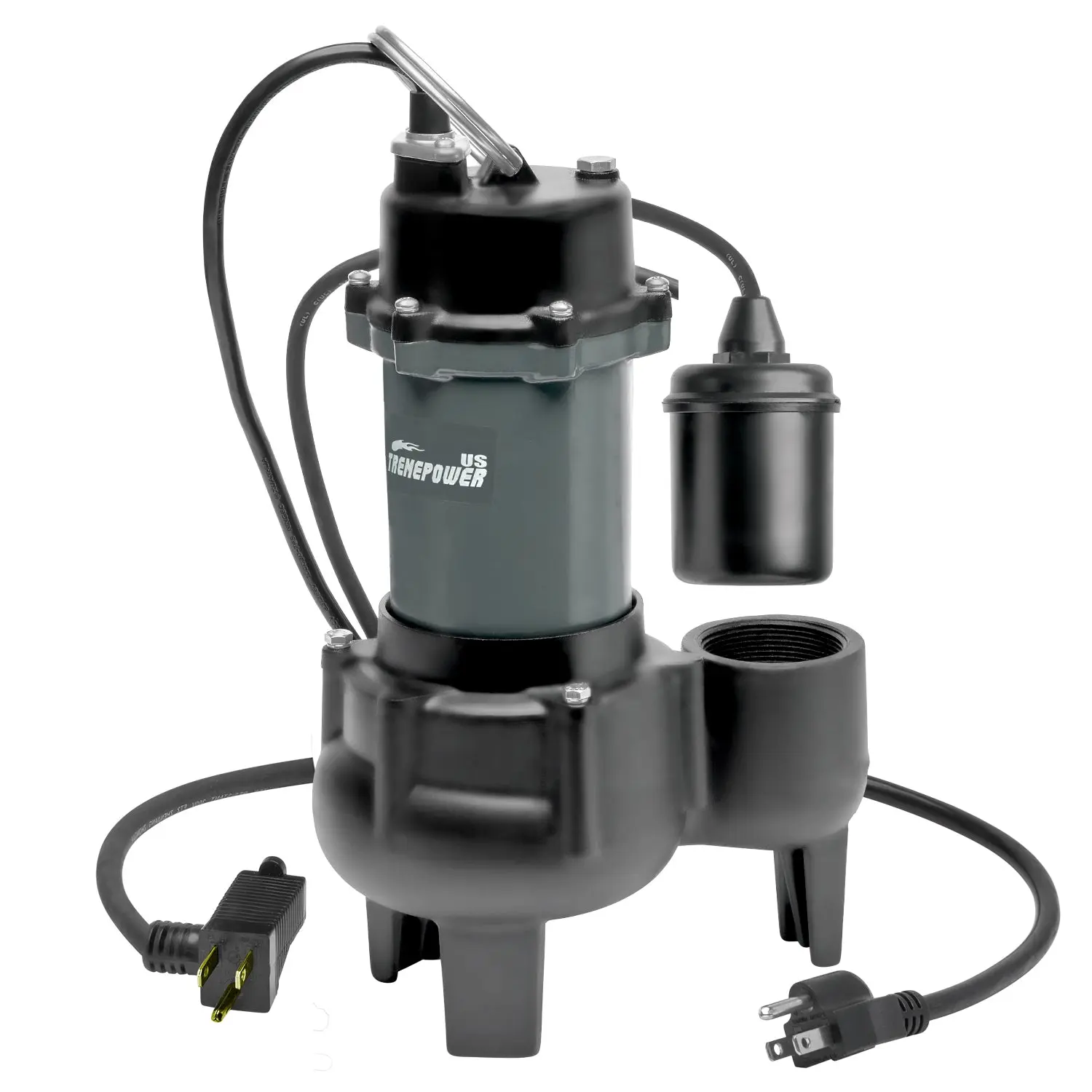 XtremepowerUS 1/2 HP Centrifugal Submersible Sump Pump for Basements, 4860 GPH, 115V/8.5A, 2" Inlet, Aluminum & Copper Construction, Automatic Float Switch, Safe Operation, 10 ft UL Power Cable, Easy Install, Efficient Water Removal, Protects Property Fro