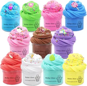 Summer Spring Gift Butte Slime Kit 11 Pack Party Favor for Kids, Color and Texture Experience, Stress Relief Toy for Girls and Boys