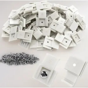 200Pcs Outdoor Light Mounting Clips Brackets Screw Kit Replacement for Permanent Outdoor Lights