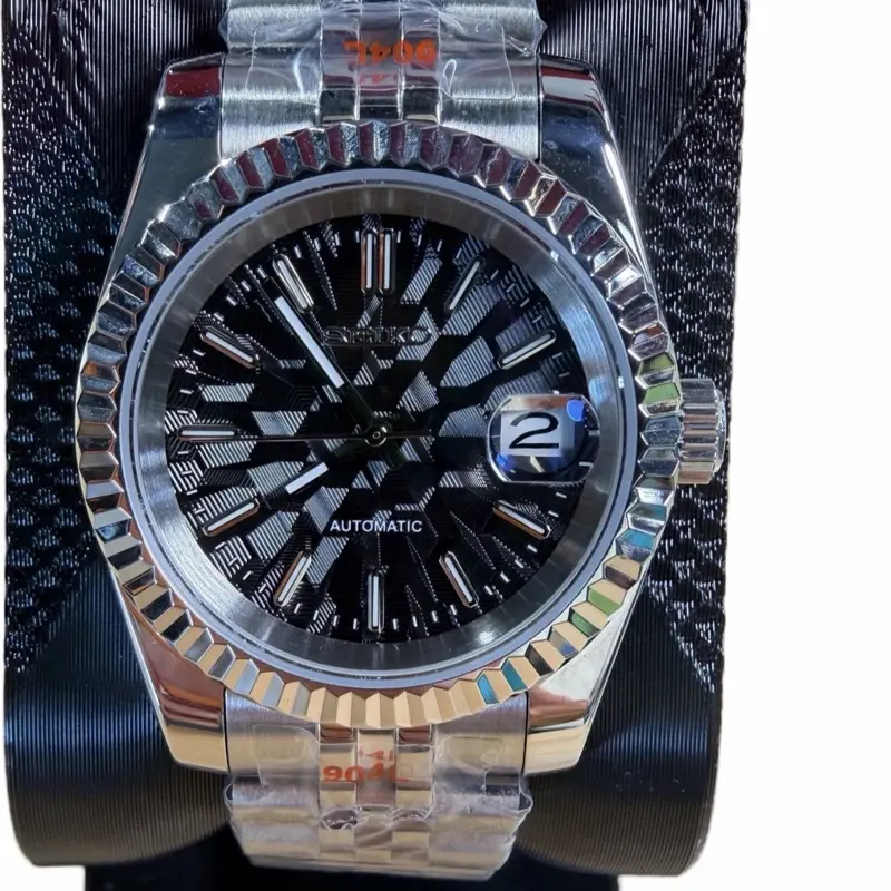 Unisex Custom Mod Mechanical Kaleidoscope Watch - NH35A Automatic Movement, Sapphire Crystal, Stainless Steel, Metal, Casual Wristwatch, Fashionable Watches, Easy Style for Daily Outfits
