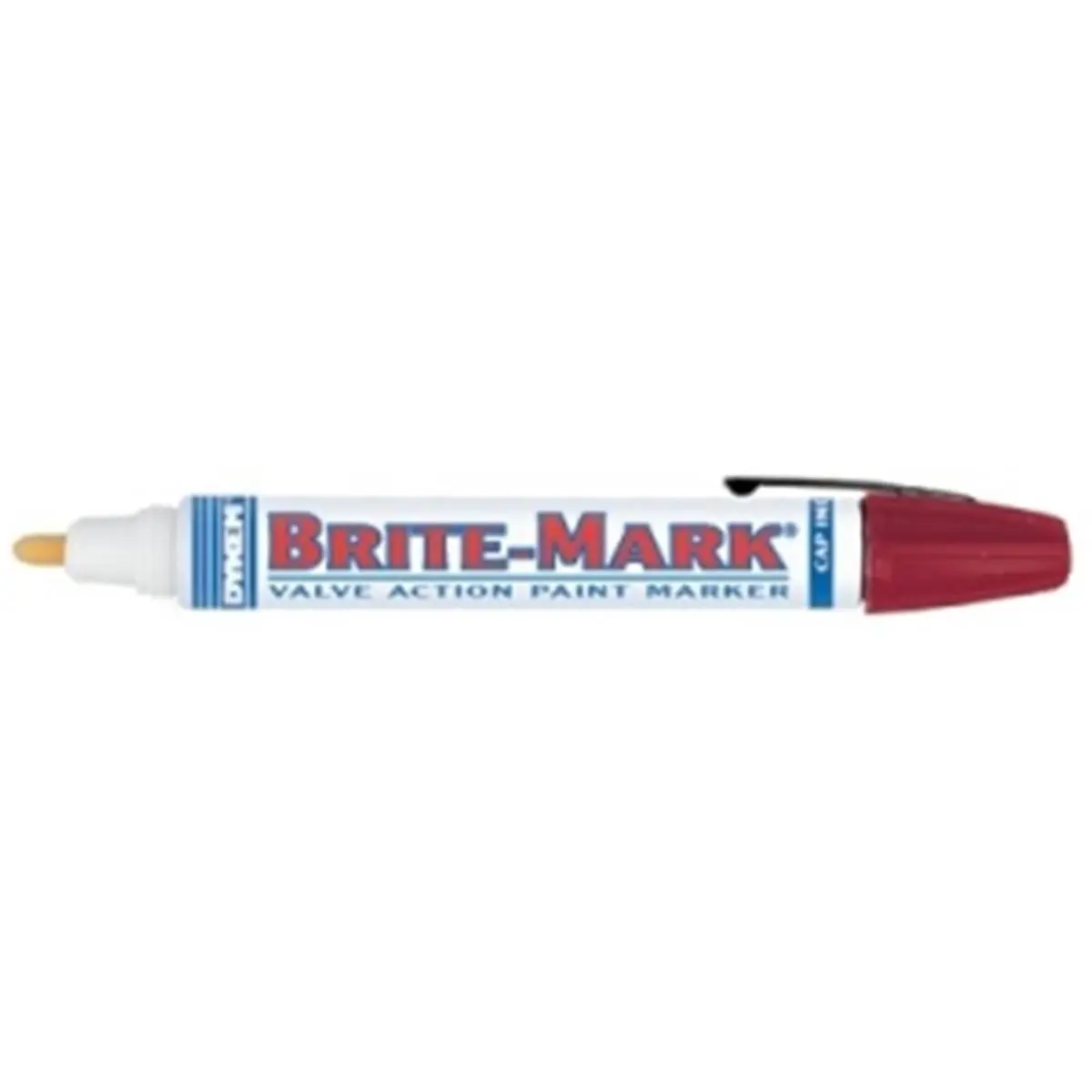 Itw Professional Brands 253-40010 Brite Mark Medium Tip Orange Marker, Valve Action, Acrylic Ink, Permanent Marks, Weather-Resistant, For Concrete, Aluminum & Rubber Surfaces, 0.07 lbs