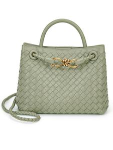 women's elegant plaid embossed handbag, fashionable pu leather shoulder bag for daily used, casual trendy versatile high-quality daily commuting bag, leather satchel, textured handbag, everyday bags