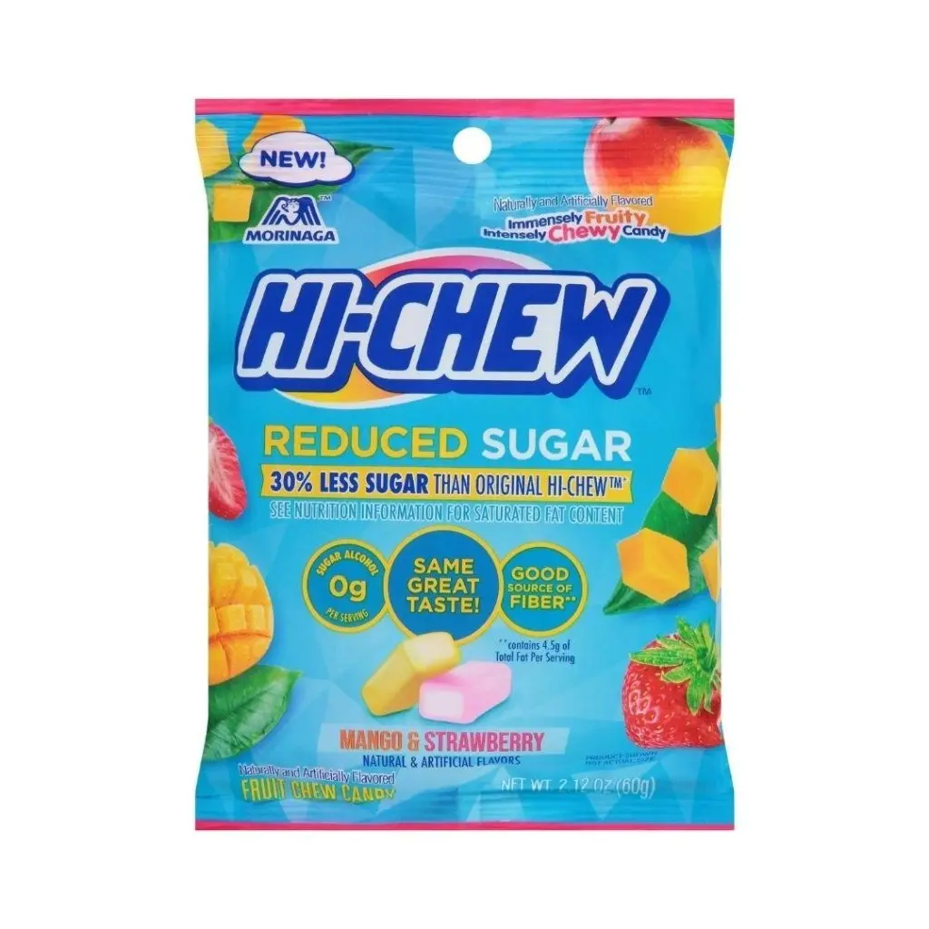 Morinaga Hi-Chew Reduced Sugar Soft Chewy Candy Snack Bag – 60g