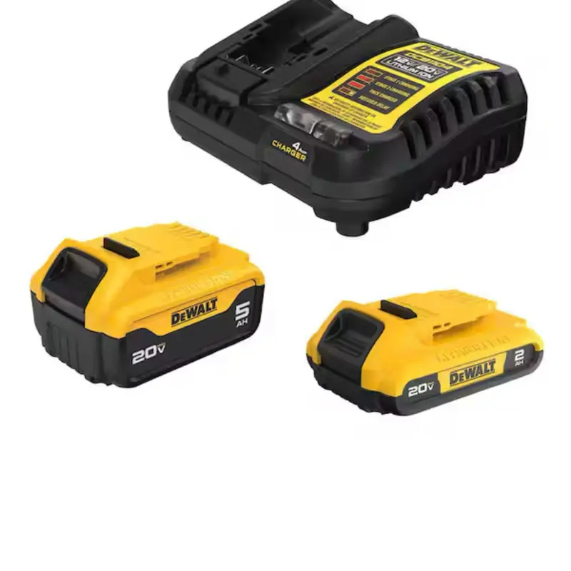 DEWALT 20V MAX Lithium-Ion Battery Kit with 5.0Ah and 2.0Ah Battery and Charger