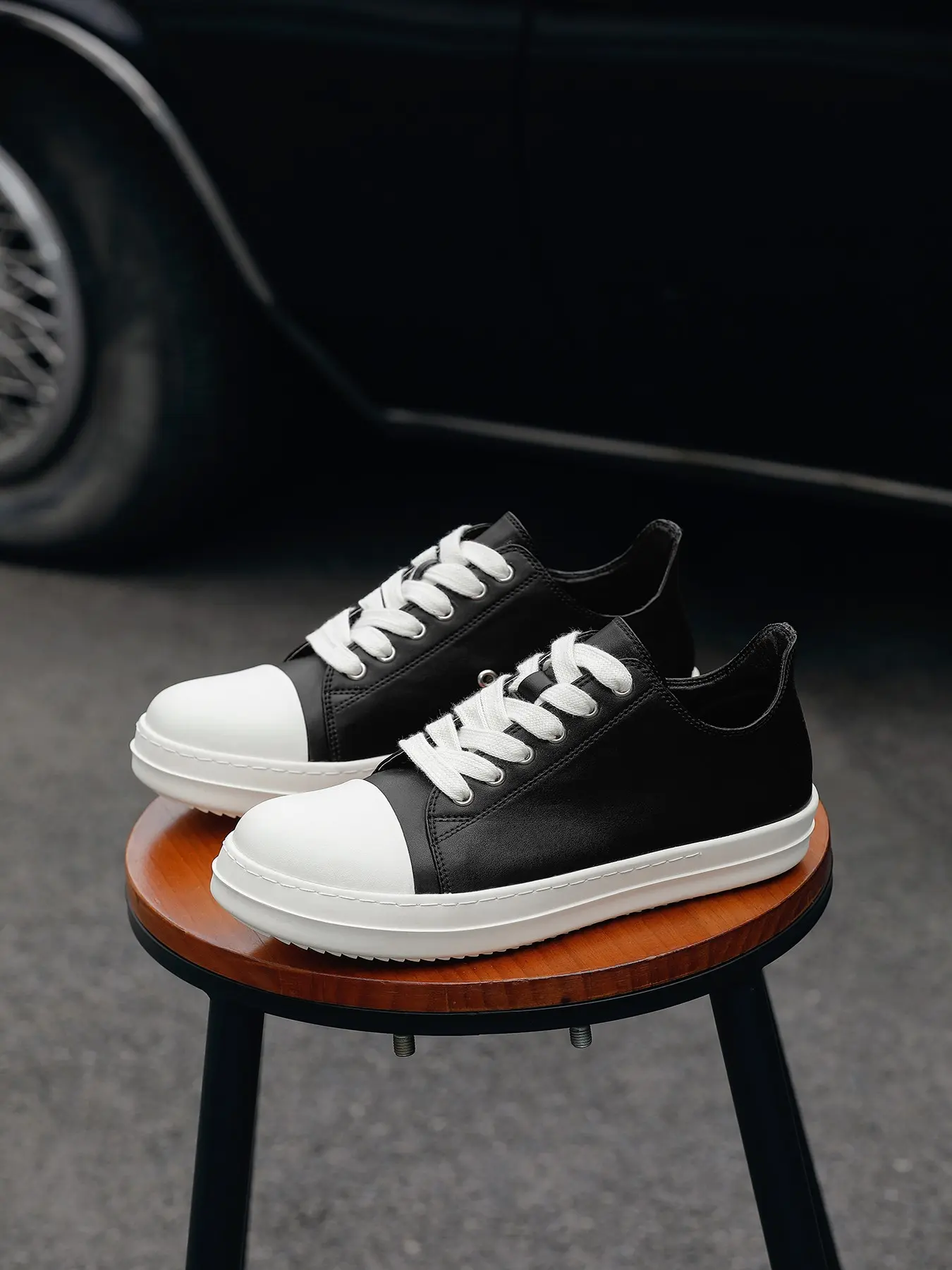 Unisex Trendy Skate Shoes Jw Rick Owens, Classic Retro Skater Sneakers, Comfortable Soft Durable Design for Daily Wear