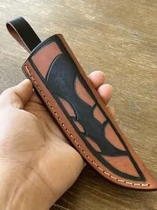 HANDMADE PURE LEATHER HAND CRAFTED BELT SHEATH HOLSTER FOR FIXED BLADE KNIFE