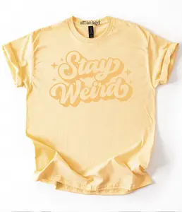 Stay Weird Color On Color Graphic Top