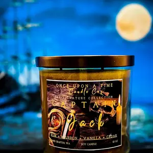 Captain Jack, Pirates of the Caribbean SOy Wax Candle-Bourbon & Rum Gift