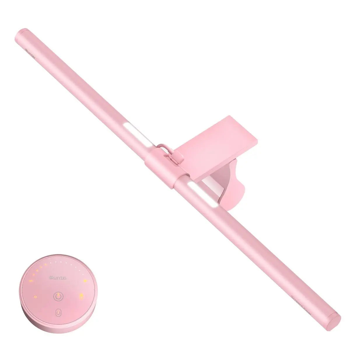 Quntis Pink Monitor Light Bar with Backlight for Eye Caring Dimmable Screen Light Bar Computer Light Desk Lamp pink gaming accessories HY214 Modern Led Desk Lamp   Modes  Desktop Light
