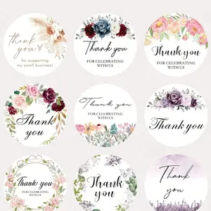50pcs Thank You Stickers Gift Box Decoration, 2 Inch Packaging Decorative Stickers, Perfect for Baking Boxes and Gifts