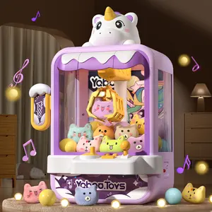Miniature Interaction Claw Machine for Kids Ages 3-8 And Up , Vending Claw Machines Arcade Game Toys For Boys Girls ,With 10 Dolls And 10 Surprise Eggs & Coins Kid Grills Play Toys